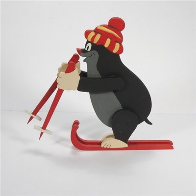 Елочная игрушка - Кротик на лыжах 9005
