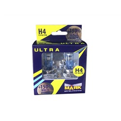 Автолампа H4 ULTRA White Vision +150% 12v 60/55w P43t  "Маяк "(комплект 2шт)