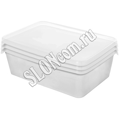 Набор контейнеров для заморозки Lucky Friday "Frozen" 3 шт, 1,35 л, прямоугольные, прозрачные