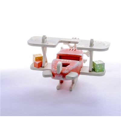 Елочная игрушка, сувенир - Самолет Биплан 410-3 Winter