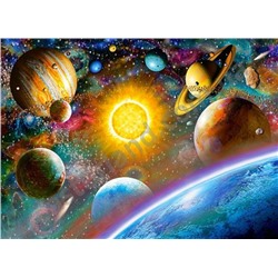 Алмазная мозаика картина стразами Солнечная система, 30х40 см