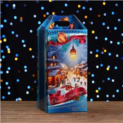 Коробка подарочная "Новогодний вечер", 16,2 х 38 х 16,2 см