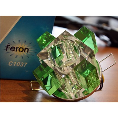 Каталог светотехники, Feron C1037G зеленый Светильник с лампой 35w 220v