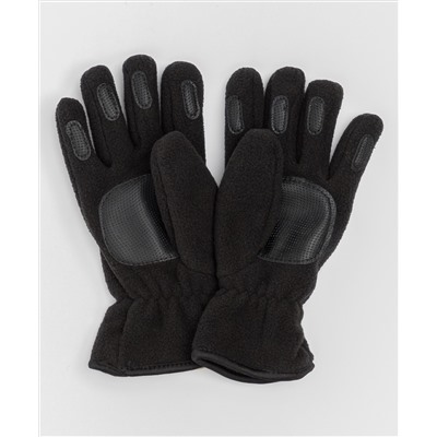 Черные флисовые перчатки