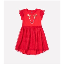 Платье для девочки Crockid К 5630 насыщенно-красный
