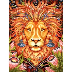 Алмазная мозаика картина стразами Сказочный лев, 30х40 см