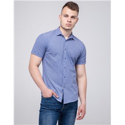 Стильная рубашка молодежная Semco синяя модель 20439 9783