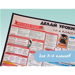 Русский язык и Математика (5-6 класс). Плакат «Делай уроки сам»
