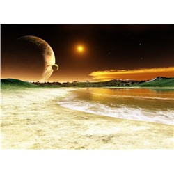 Алмазная мозаика картина стразами Инопланетный пейзаж, 30х40 см
