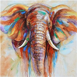 Алмазная мозаика картина стразами Слон, 30х30 см