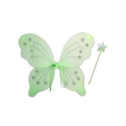 Крылья феи с палочкой (зеленые)