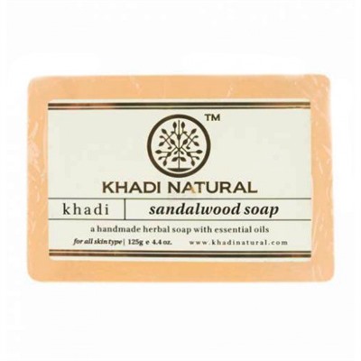 SANDALWOOD Soap, Khadi Natural (Мыло ручной работы САНДАЛОВОЕ ДЕРЕВО, Кхади), 125 г.