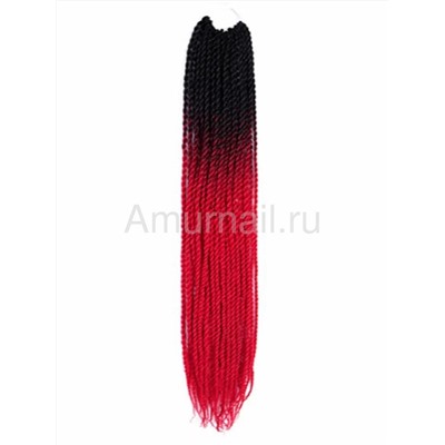 Сенегальские косы 60 см Черно-Бордовый Y41