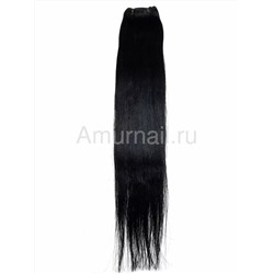 Натуральные волосы на трессе №1 Черный 70 см