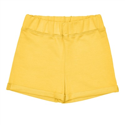 Желтые шорты из футера укороченные 6-9м