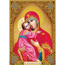 Алмазная мозаика картина стразами Икона Божьей Матери, 40х50 см