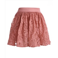 Розовая кружевная юбка