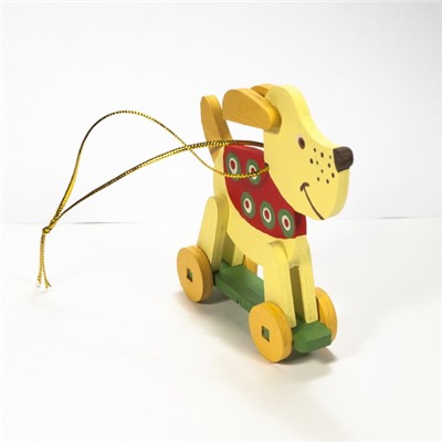 Елочная игрушка - Дворняжка желтая 270-1