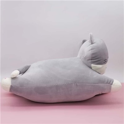 Мягкая игрушка подушка "Кот Батон", gray, 60 см