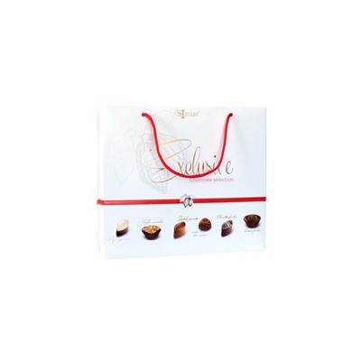 Sonuar Эксклюзив Набор шоколадных конфет ассорти в сумочке Белый 160гр
