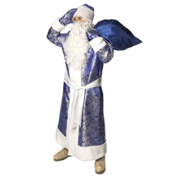 Карнавальный костюм Дед Мороз жаккардовый синий