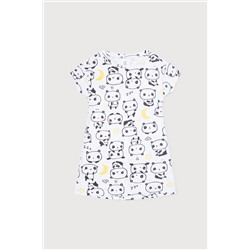 Сорочка для девочки Crockid К 1145 большие панды на белом