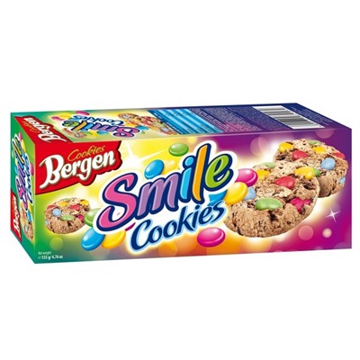 Печенье Bergen Cookies с Драже 135гр
