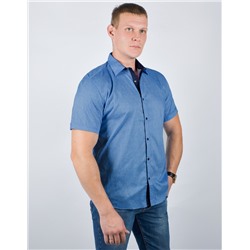 Трендовая рубашка молодежная Semco цвет голубой модель 20448 1352