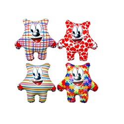 Набор игрушек-подушек «Медведи цветные»