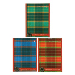 Блокнот А6, 40 листов на скрепке "Шотландка", МИКС
