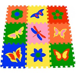 Детский коврик-пазл Бабочки