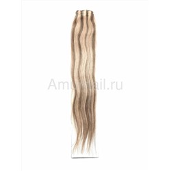 Натуральные волосы на липкой ленте №12/24 Комбинированный (5*30 см) 55 см