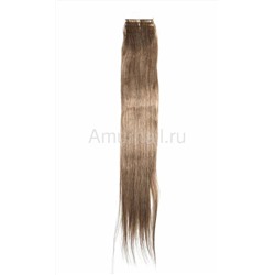 Натуральные волосы на липкой ленте №12 Русый (40*4 см) 55 см