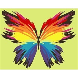 Картина по номерам Бабочка-многоцветница
