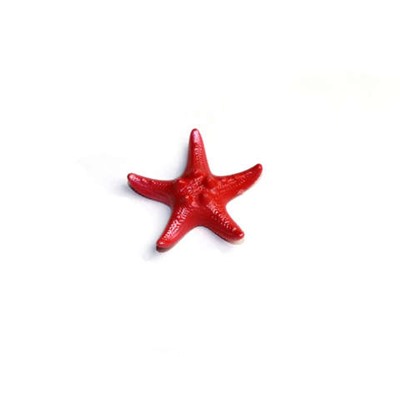 Декоративная фигурка "Морская звезда" красная 3,5 см.