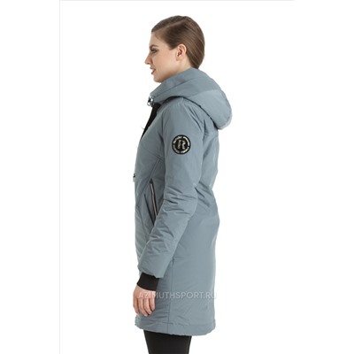 Женская удлиненная куртка-парка Alpha Endless 1019 Серо-голубой