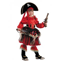 Карнавальный костюм Пиратка красная