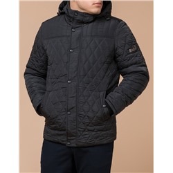 Теплая графитовая мужская куртка модель 24534