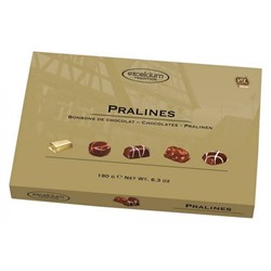 Шоколадные конфеты Excelcium tradition Пралине ассорти золотая коробка 180 гр