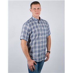 Удобная мужская рубашка Rotelli цвет серо-синий модель 487/36