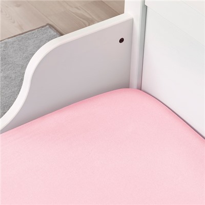 LEN ЛЕН, Простыня натяжная, розовый, 80x165 см