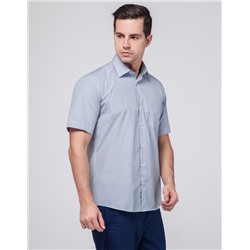 Фабричная мужская рубашка Rotelli бело-голубая модель 490/1