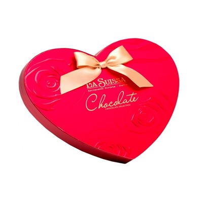 Шоколадные конфеты La Suissa Сердца с бантом  350 гр
