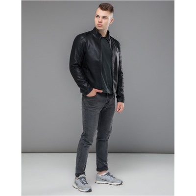 Куртка мужская Braggart "Youth" трендовая черного цвета модель 43663