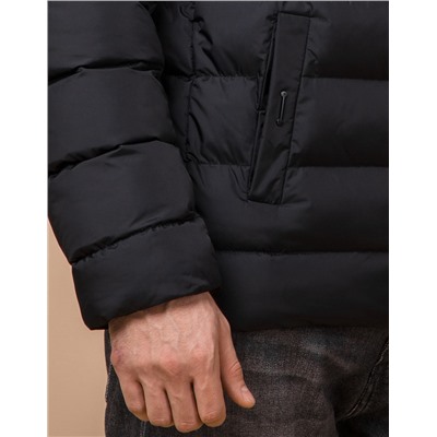 Фирменная куртка на зиму цвет черный модель 42180