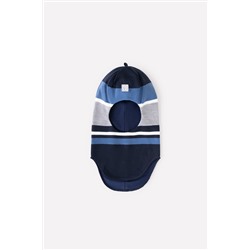 Шапка-шлем для мальчика Crockid КВ 20269 темно-синий, светлый джинс