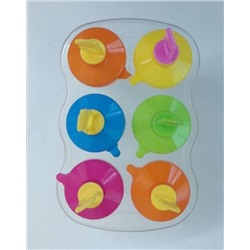 Овальные формы для фруктового льда и мороженого, 6 шт (арт.1106)