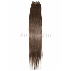Натуральные волосы на трессе №8 Светло-Коричневый 70 см