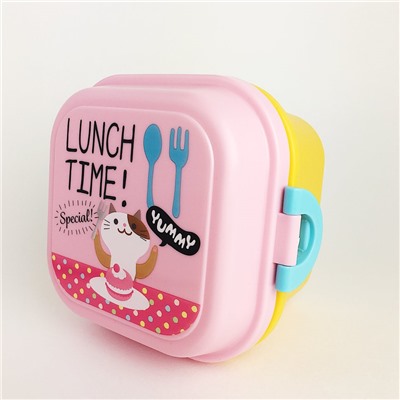 Ланчбокс "LUNCH TIME!" pink