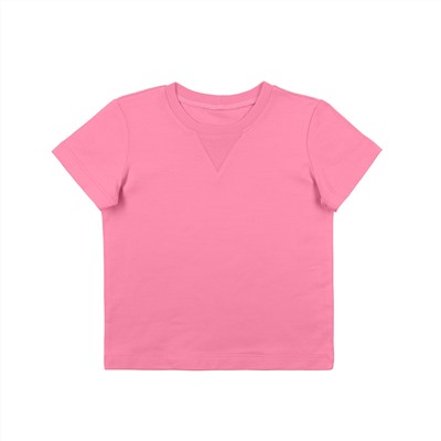 Розовая футболка прямого кроя 2-3